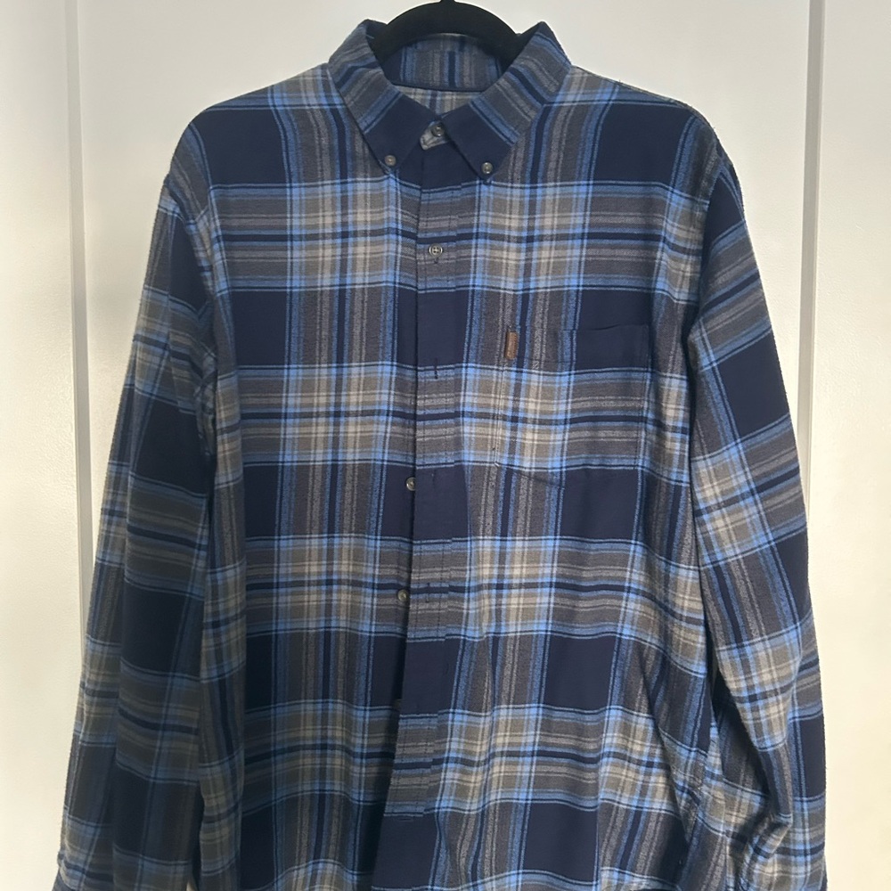 Men's Blue Plaid Shirt